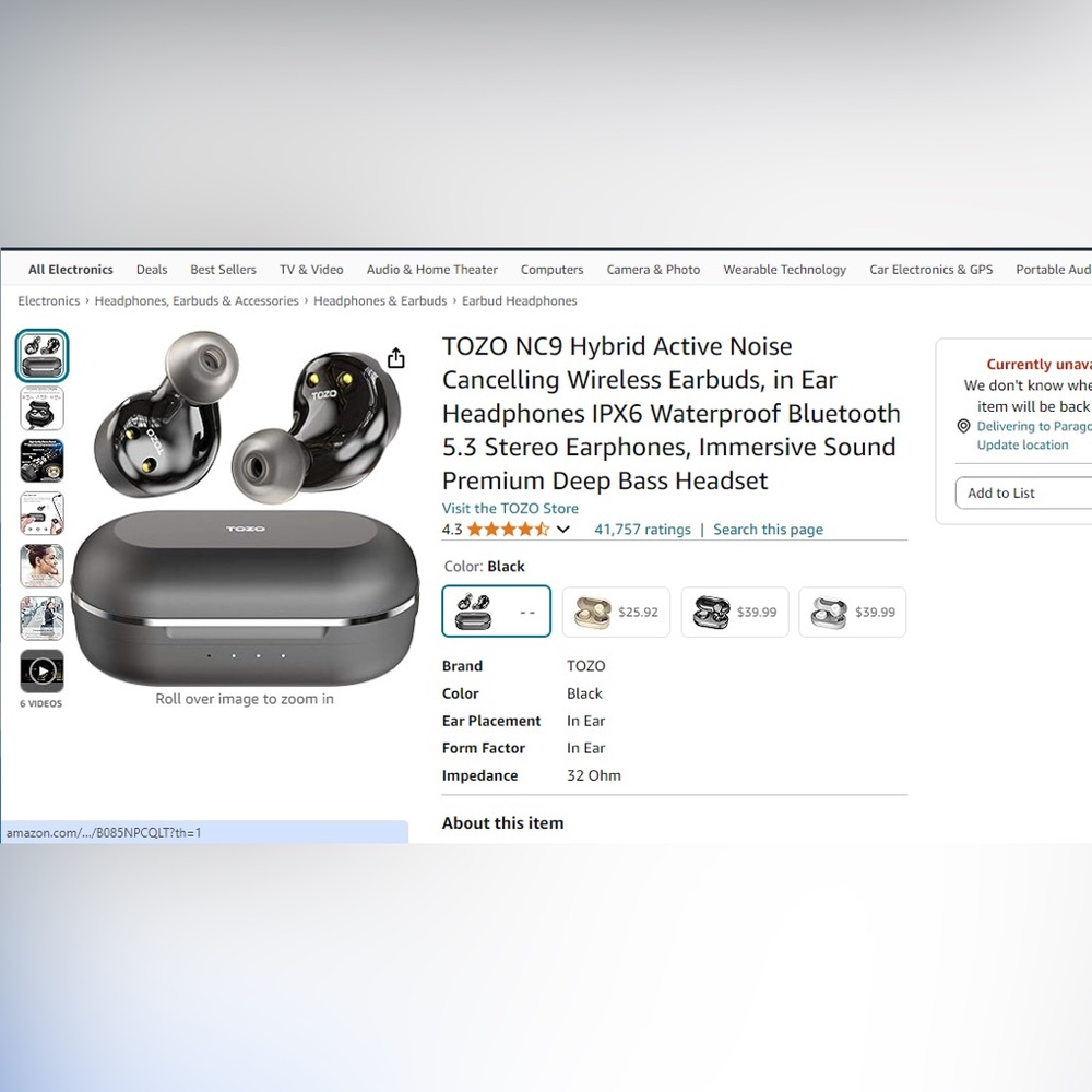 TOZO NC9 Ear Buds